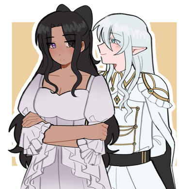 2 flat color half bodies